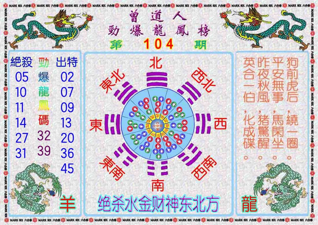 六合彩心水图库9|曾道人劲爆龙凤榜 六合彩心水图库9|曾道人劲爆龙凤榜