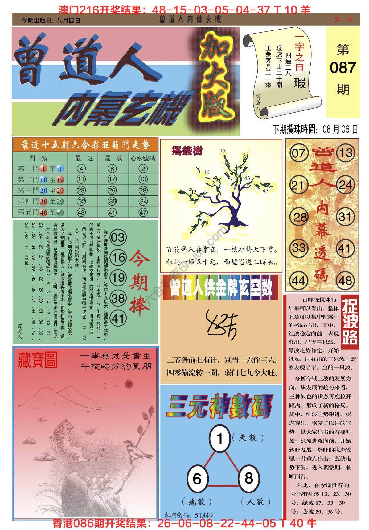 六合彩心水图库4|曾道人内幕玄机(加大版) 六合彩心水图库4|曾道人内幕玄机(加大版)