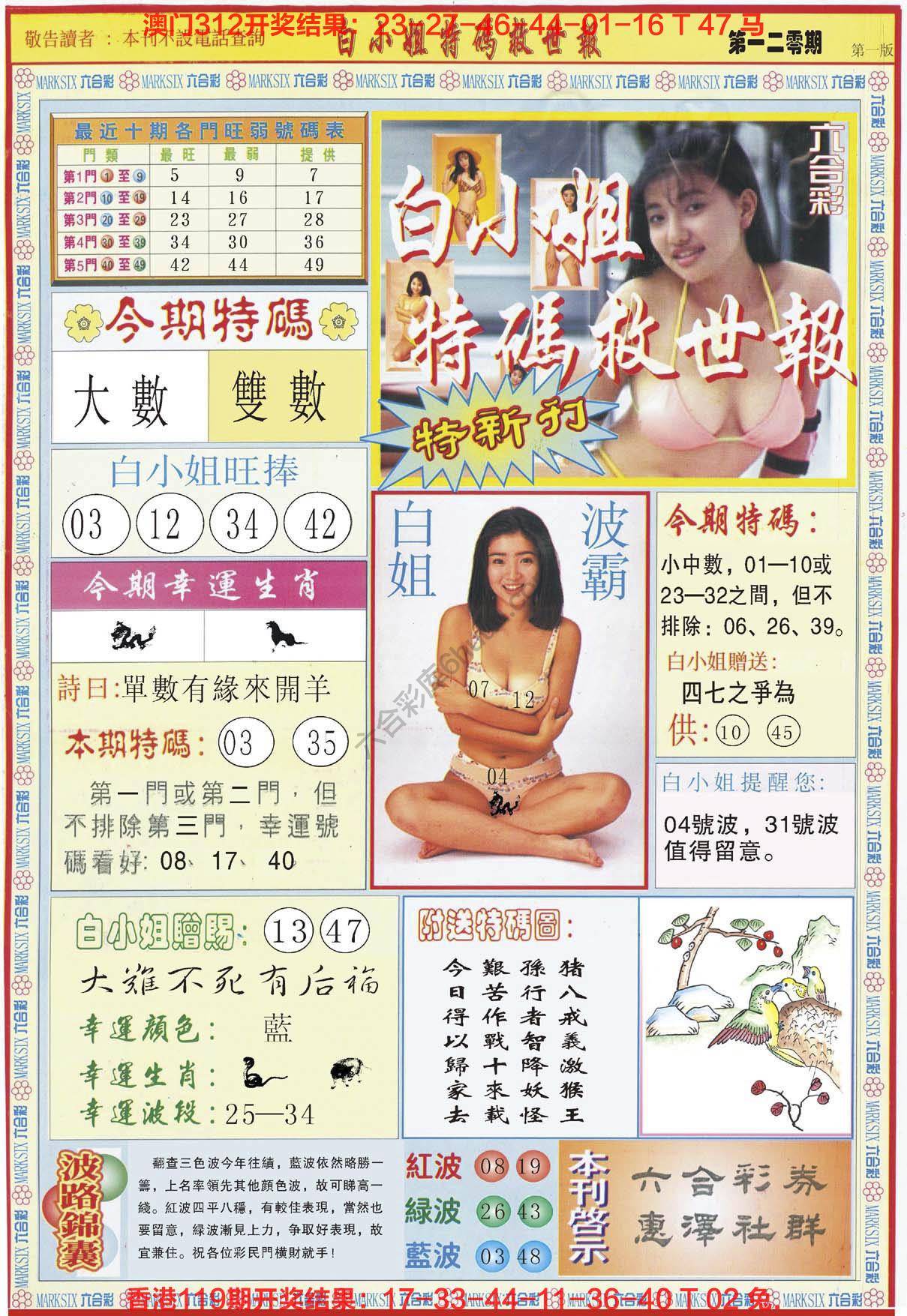 六合彩心水图库10|白小姐新特刊 六合彩心水图库10|白小姐新特刊