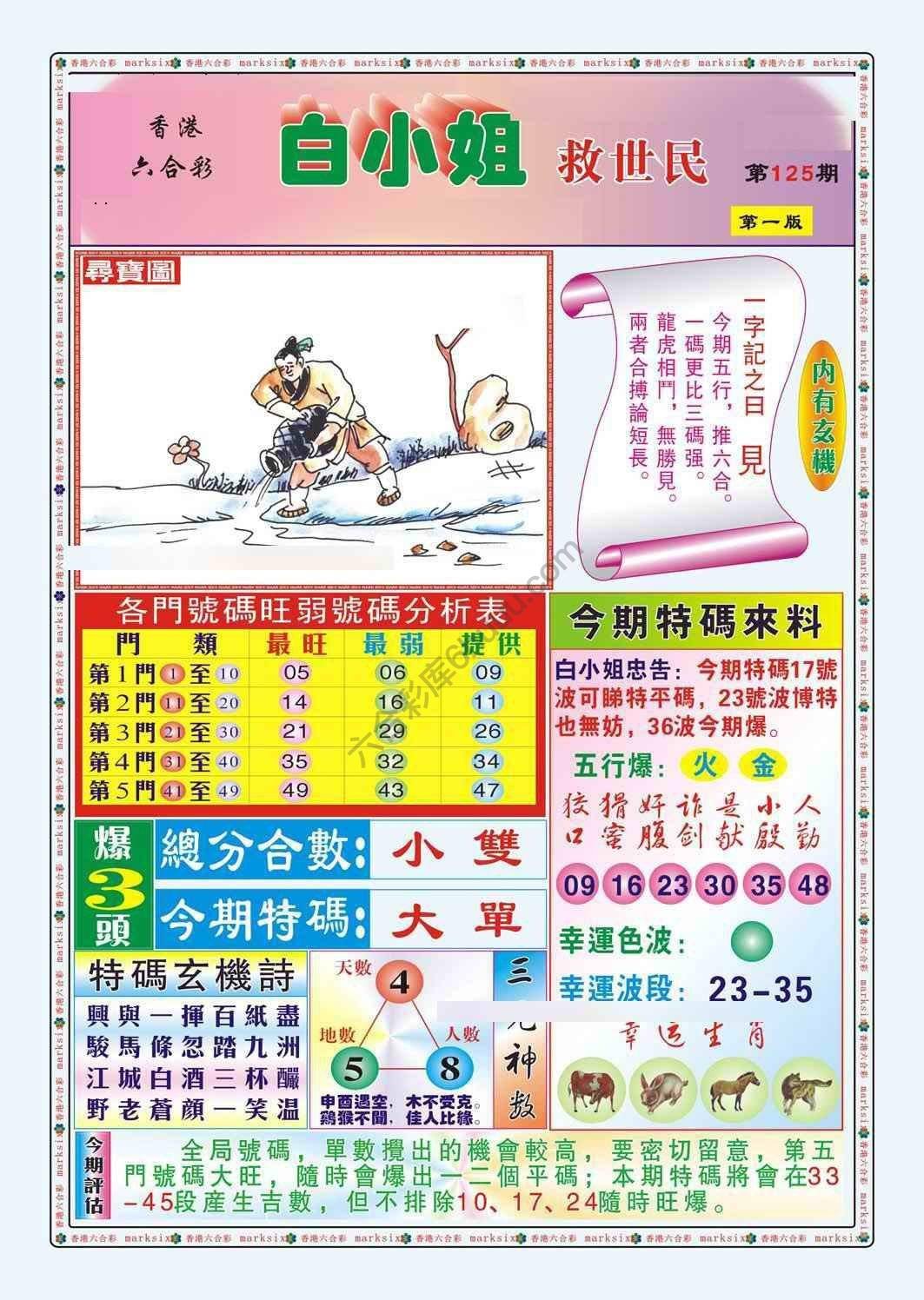 六合彩心水图库15|白小姐救世民 六合彩心水图库15|白小姐救世民