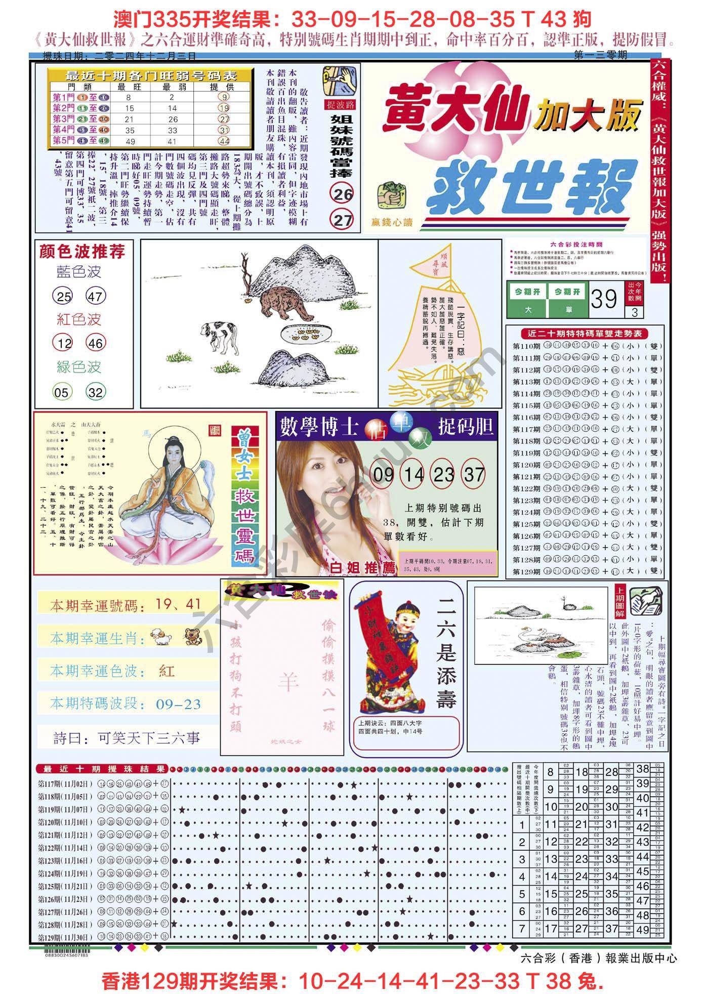 六合彩心水图库3|黄大仙救世报(加大版) 六合彩心水图库3|黄大仙救世报(加大版)