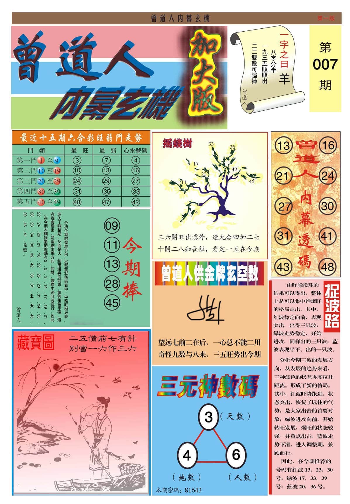 六合彩心水图库14|曾道人内幕A加大版 六合彩心水图库14|曾道人内幕A加大版