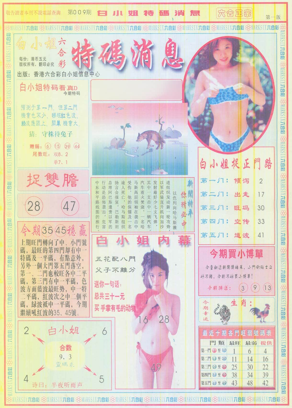 六合彩心水图库26|白小姐特码消息A 六合彩心水图库26|白小姐特码消息A