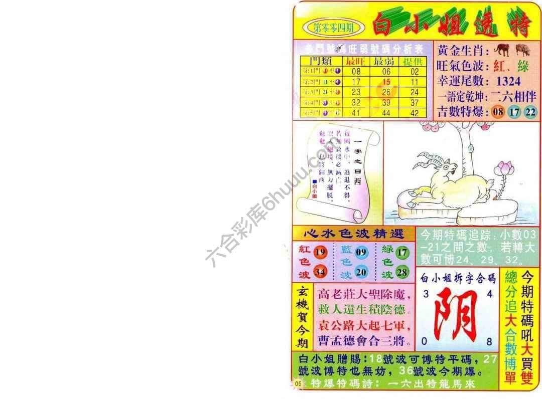 六合彩心水图库15|白小姐透特 六合彩心水图库15|白小姐透特