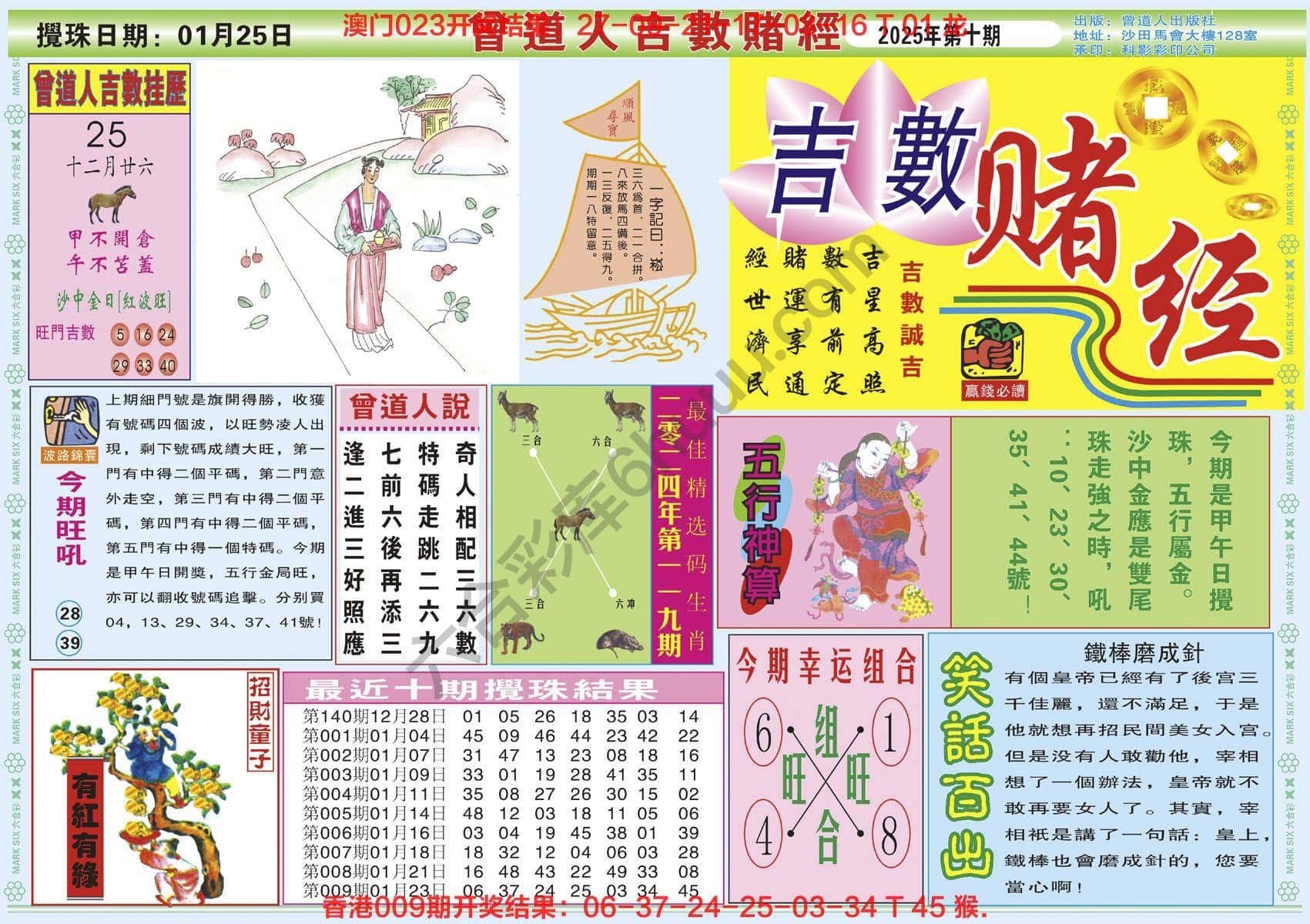 六合彩心水图库9｜曾道人吉数赌经