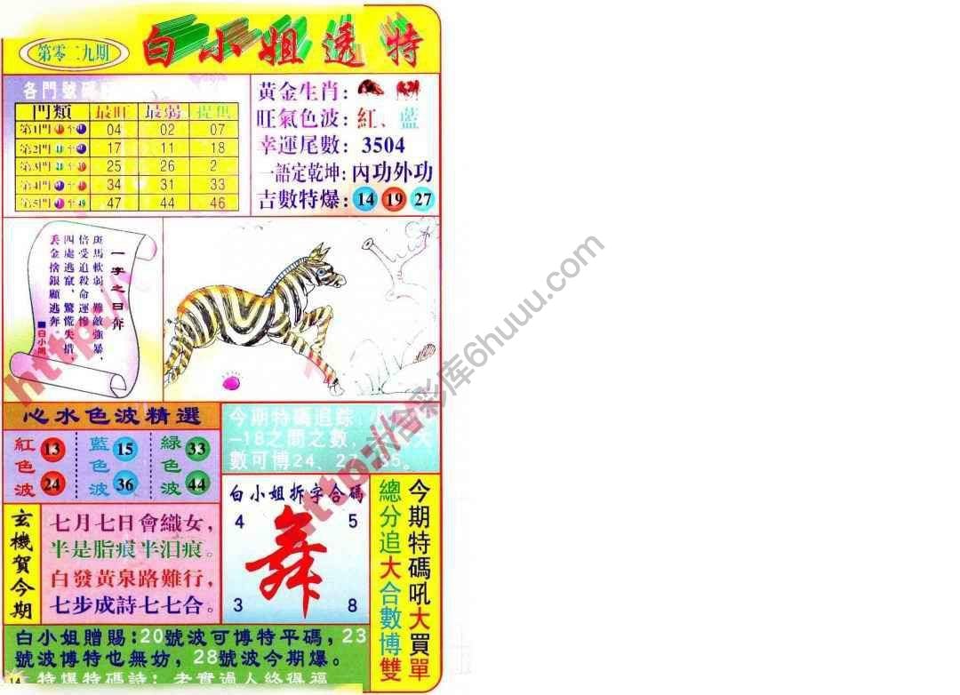 六合彩心水图库14｜白小姐透特
