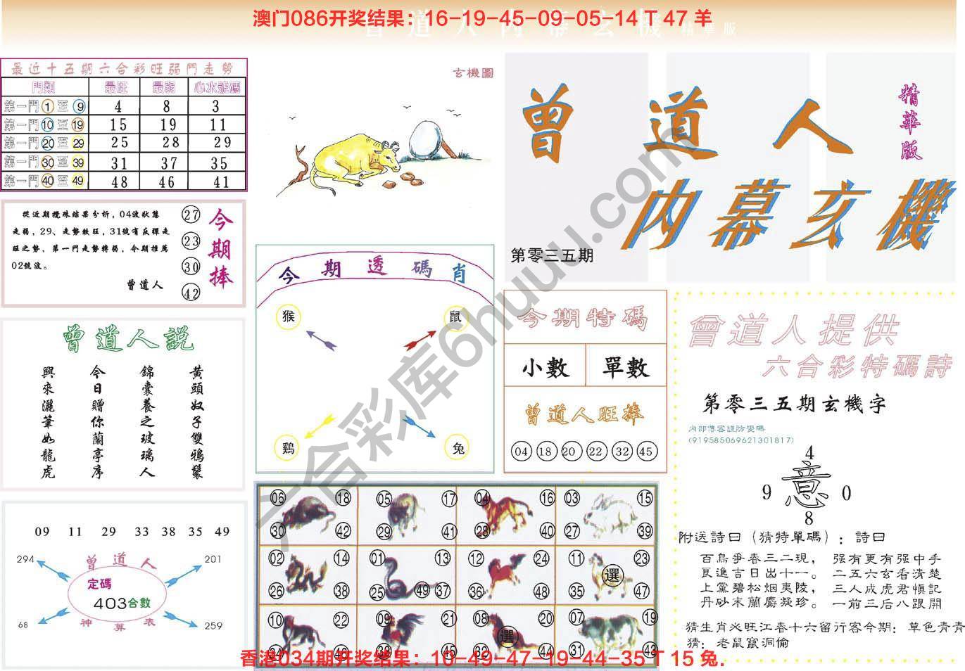 六合彩心水图库3｜曾道人内幕玄机(精华版)