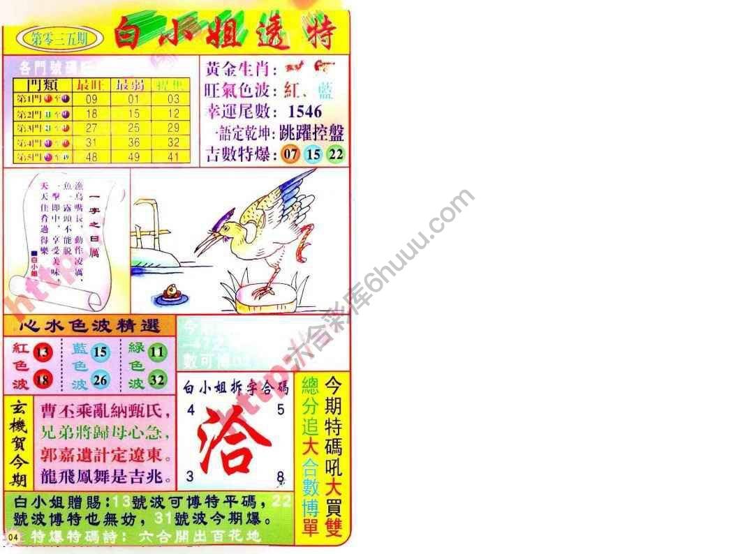 六合彩心水图库14｜白小姐透特